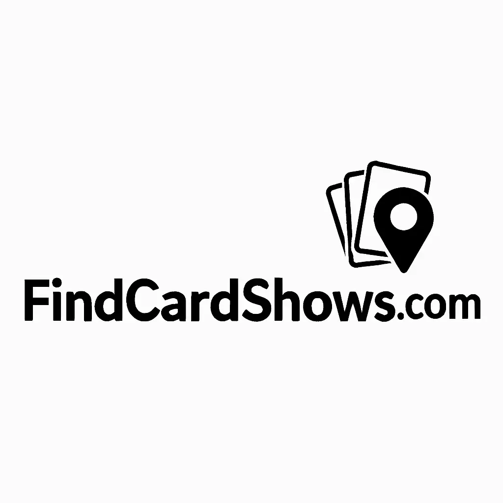 Find Card Shows Banner Logo, Black on White